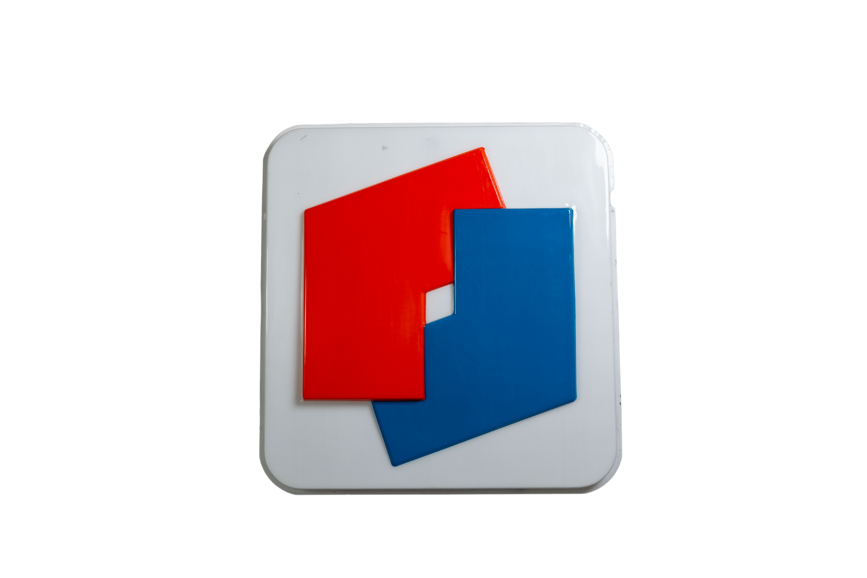 Plaque de boite lumineuse publicitaire Elf, 1967