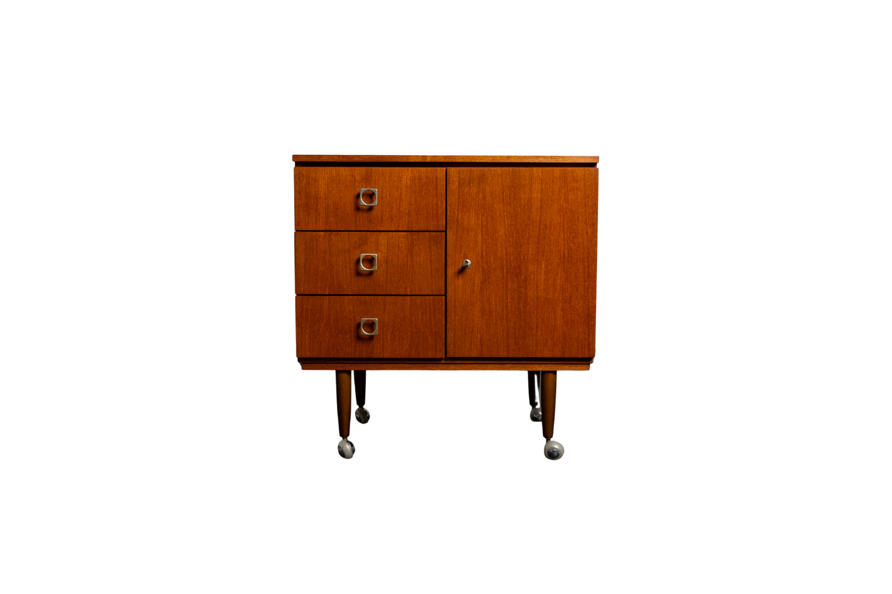 Meuble de rangement vintage sur roulettes