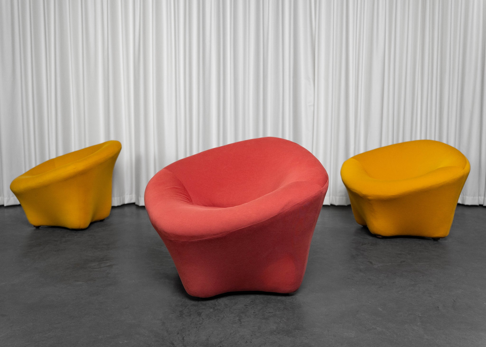 Lot de 3 fauteuils Space Age dans le style de Pierre Paulin