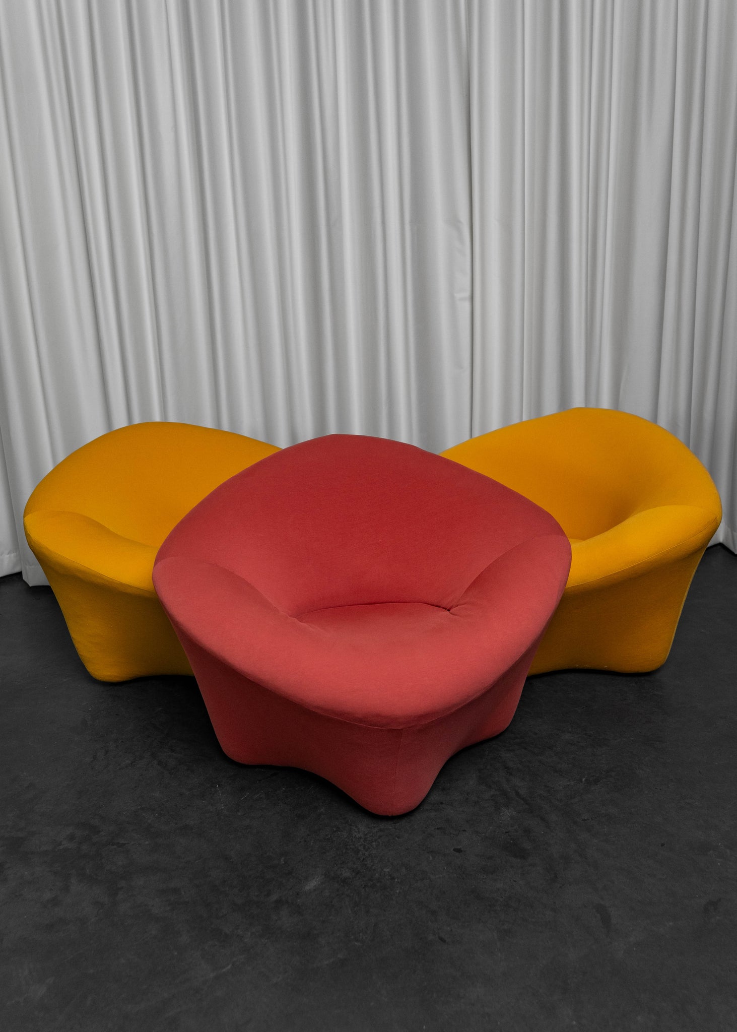 Lot de 3 fauteuils Space Age dans le style de Pierre Paulin