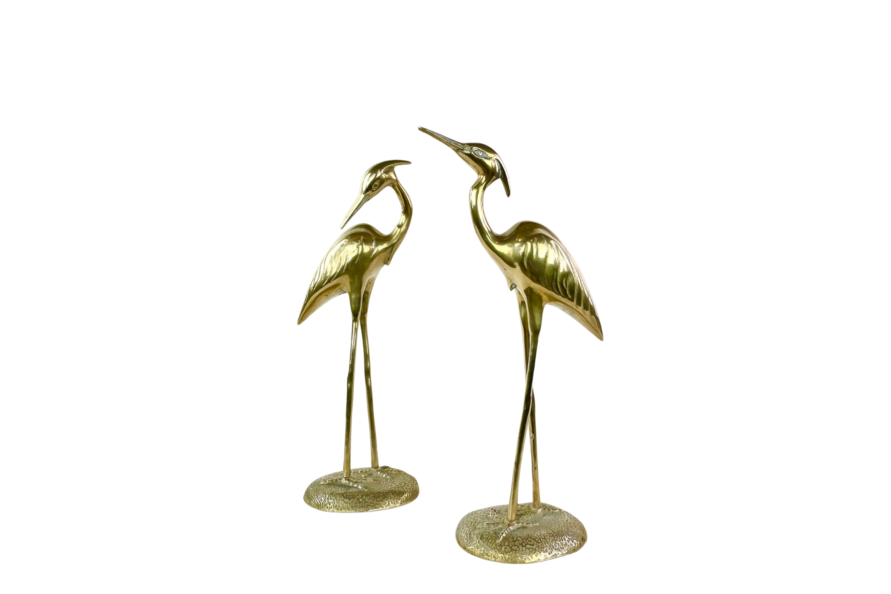 Couple d'ibis en laiton, circa 1970