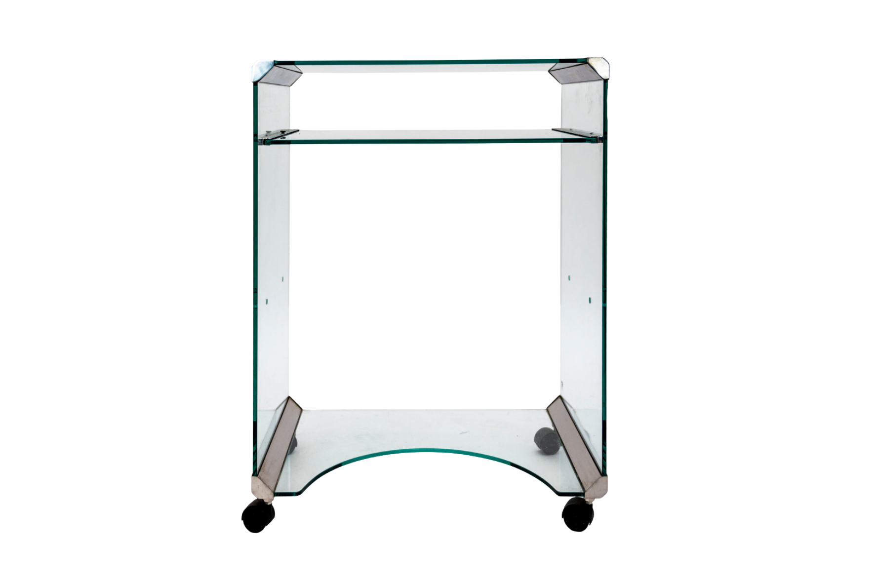 Bureau d'appoint en verre, Galotti & Radice, Italie, 1980