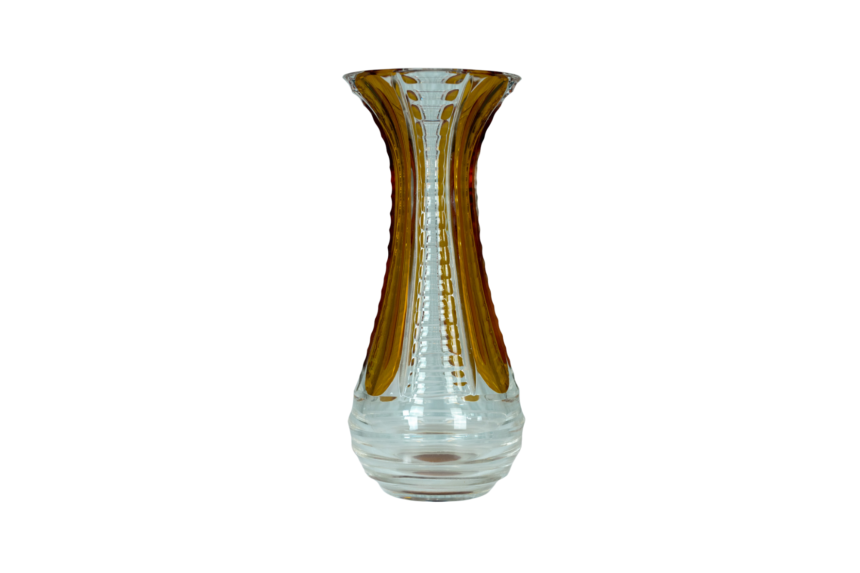 Vase en verre bicolore
