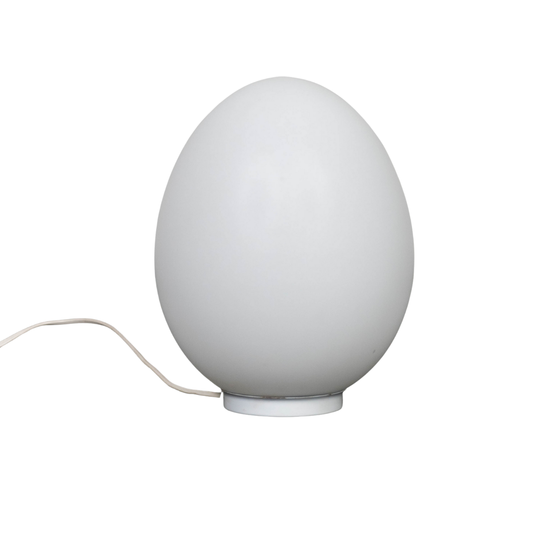 Lampe oeuf de Vianne édition Domec verre blanc, 1970
