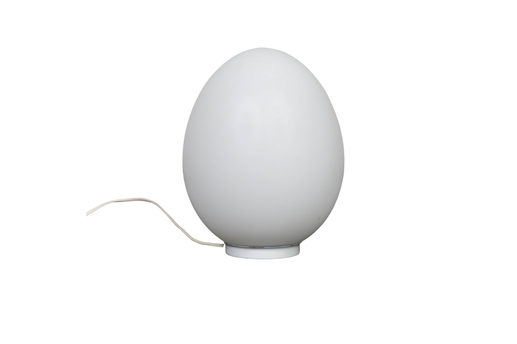 Lampe oeuf de Vianne édition Domec verre blanc, 1970