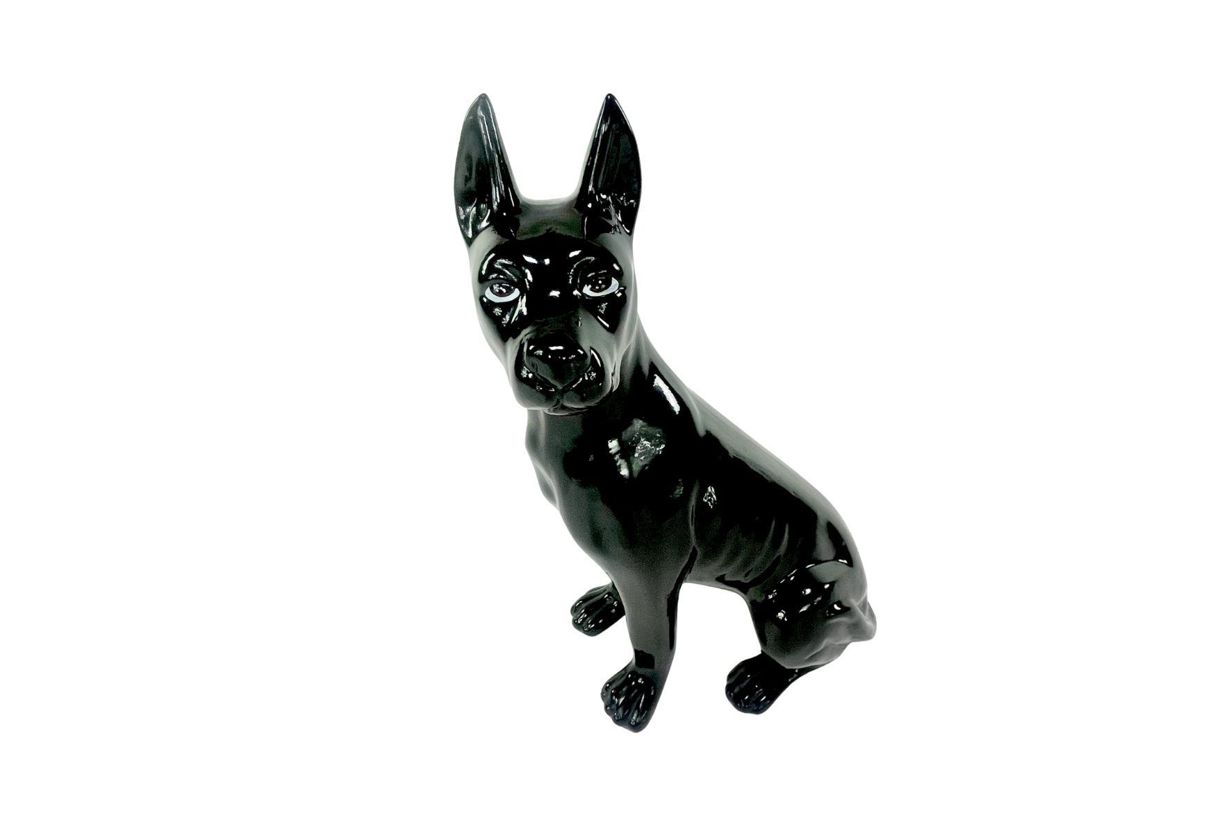 Chien en céramique vintage