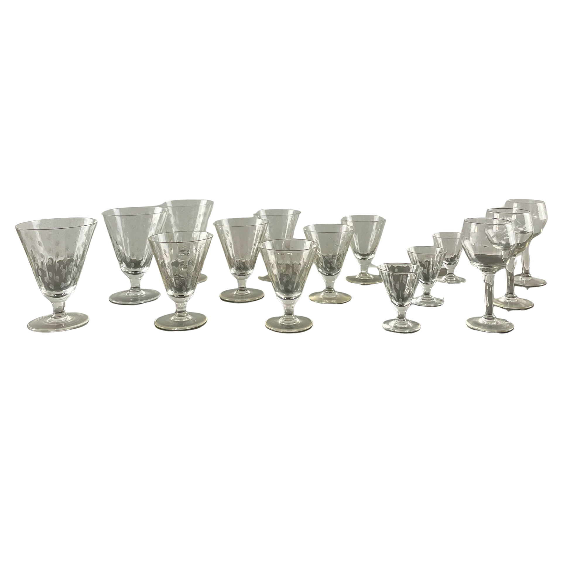 Service de verres ciselés