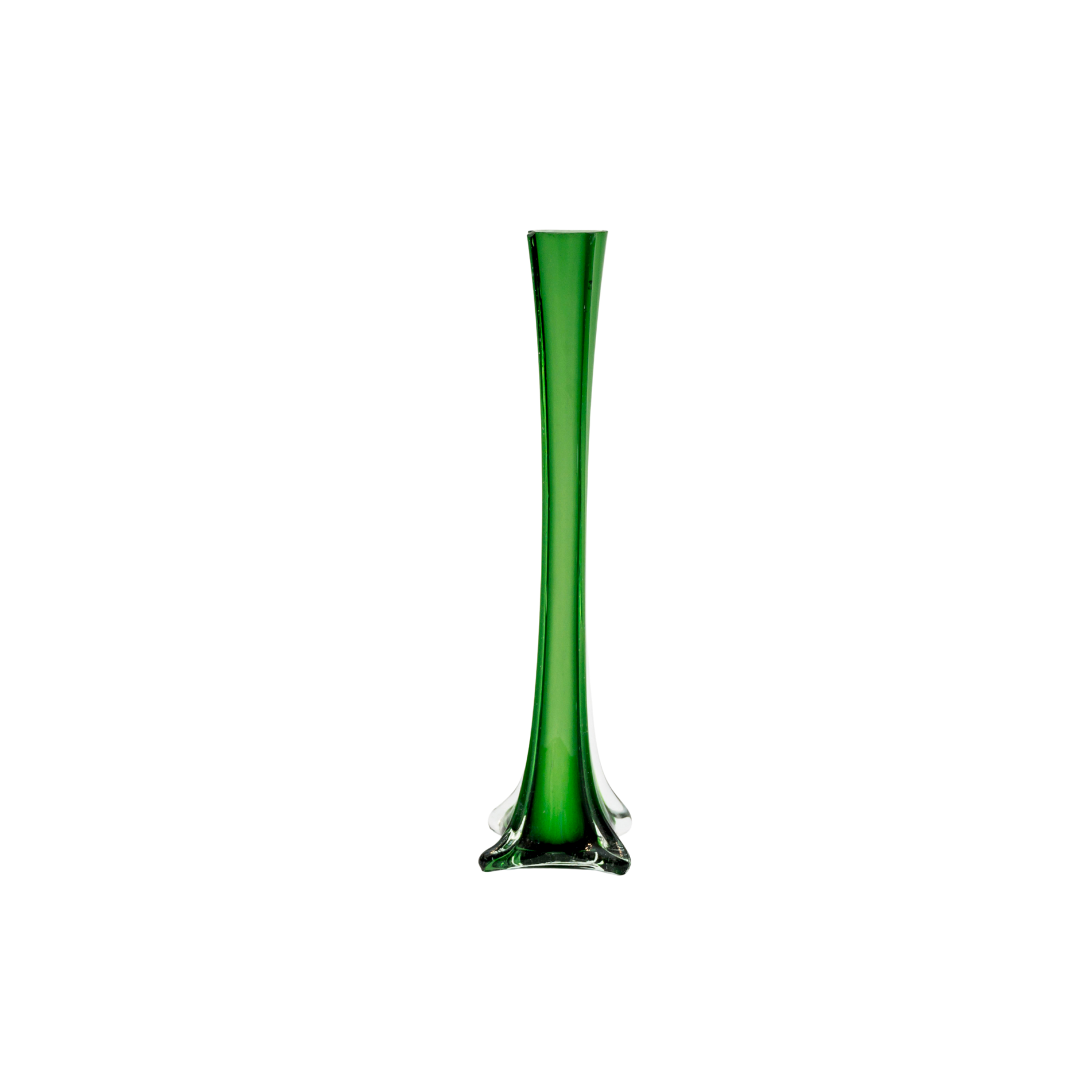Soliflore en verre vert