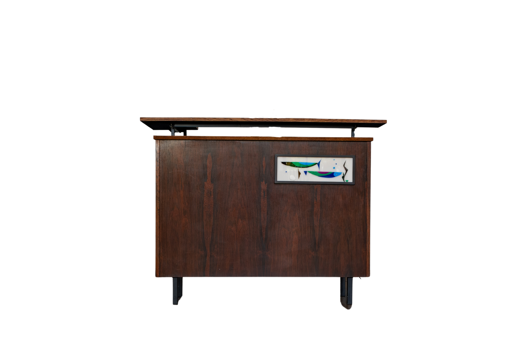 Bar en palissandre rétro-éclairé, Italie, 1970