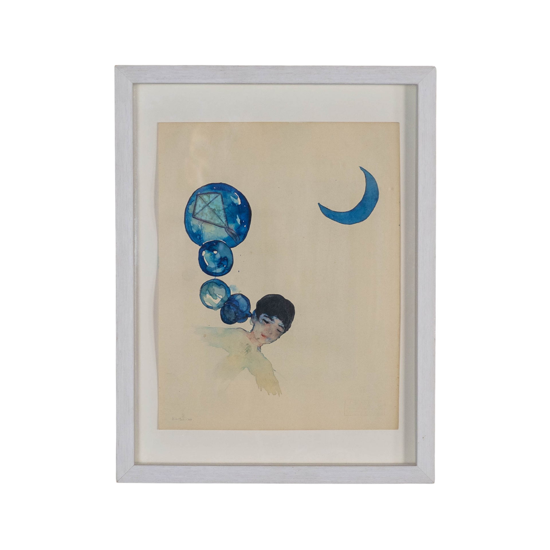 Bilal in the blue moon, Bilal Bahir, technique mixte, 2019