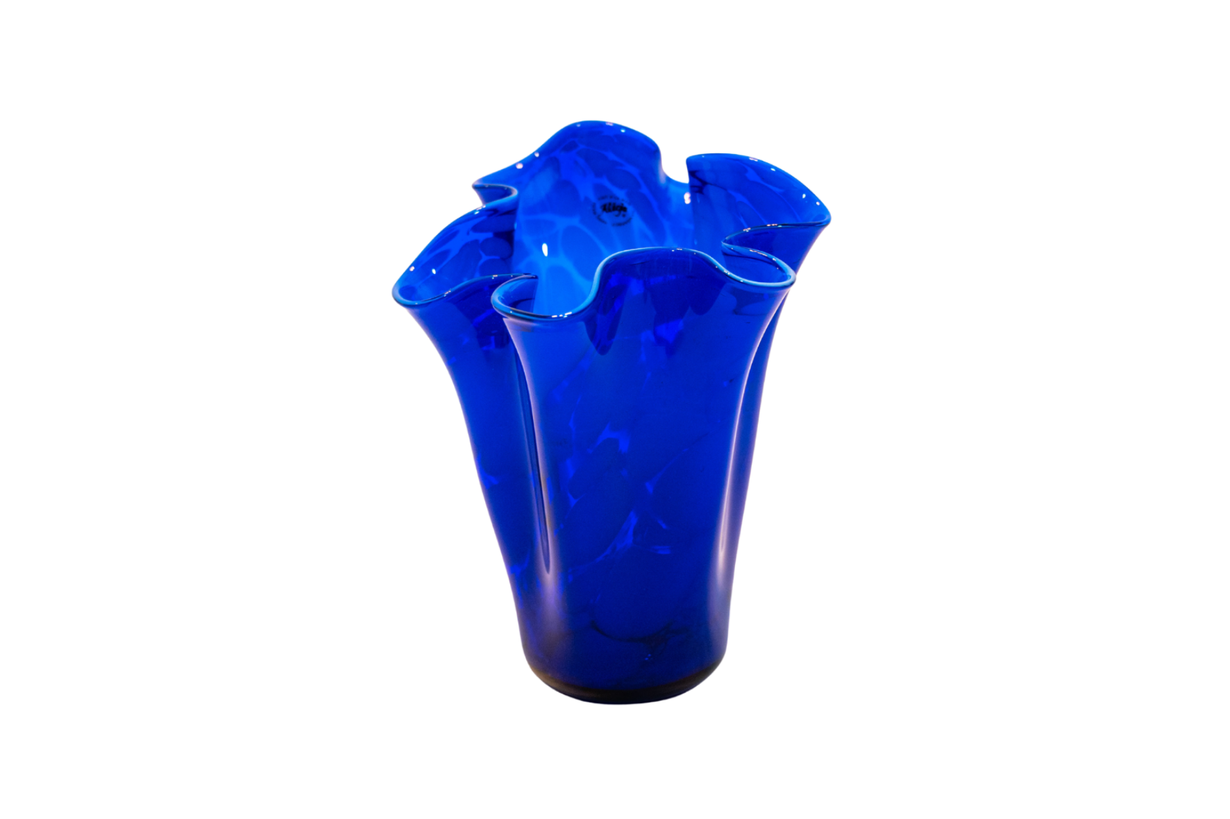 Vase mouchoir en verre soufflé, Alicjia, Pologne