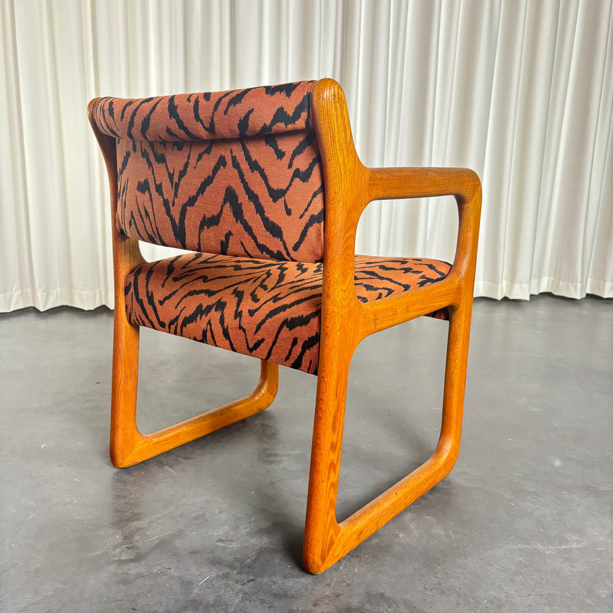 Set de 4 chaises traineau scandinave en teck