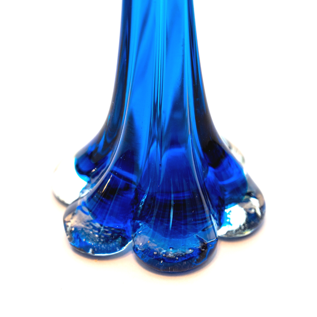 soliflore bleu en verre