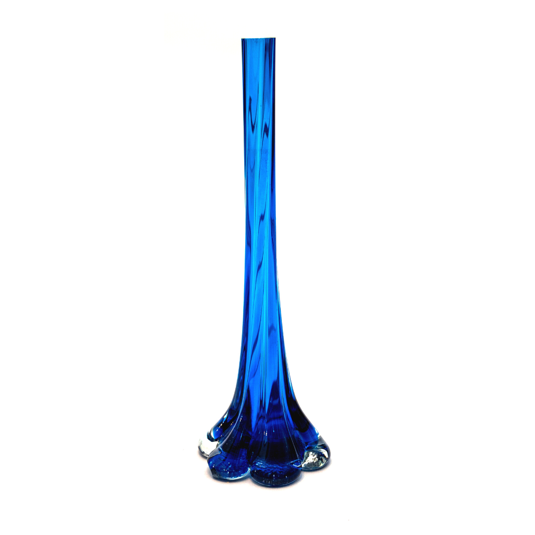 soliflore bleu en verre