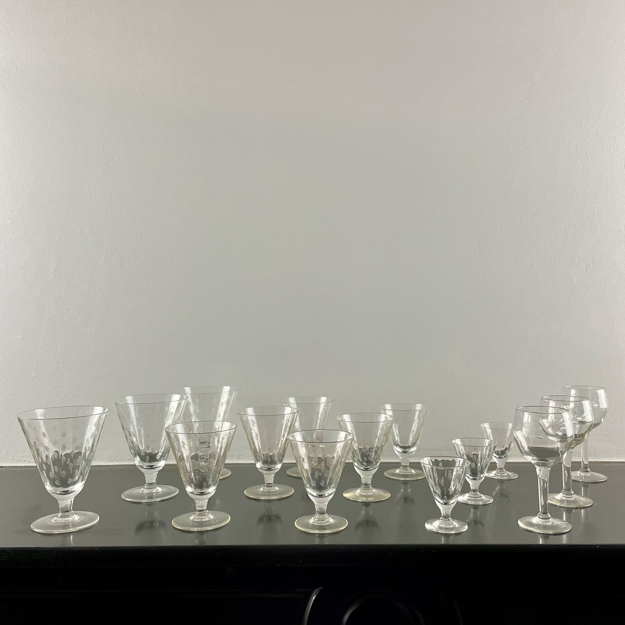 Service de verres ciselés