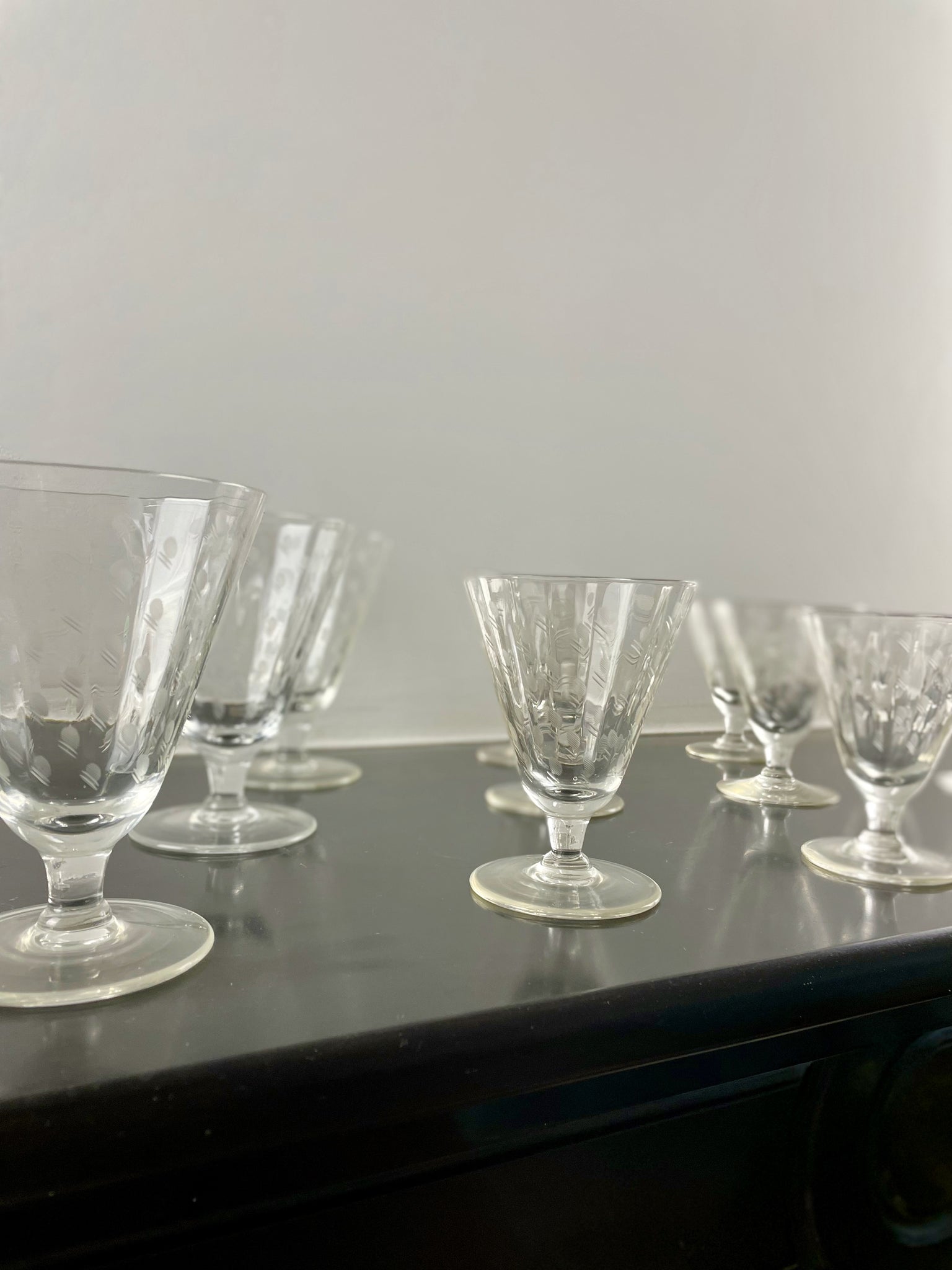 Service de verres ciselés
