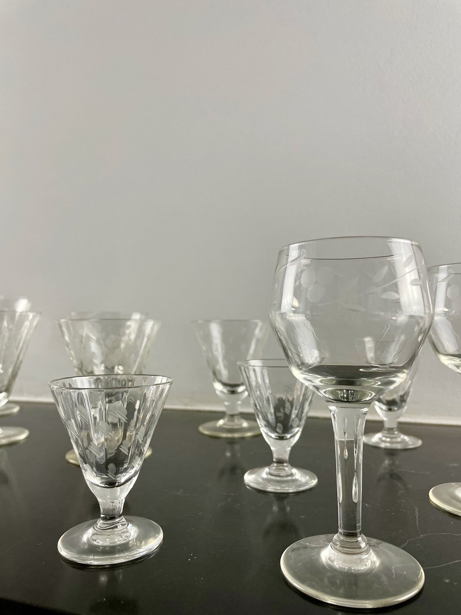 Service de verres ciselés