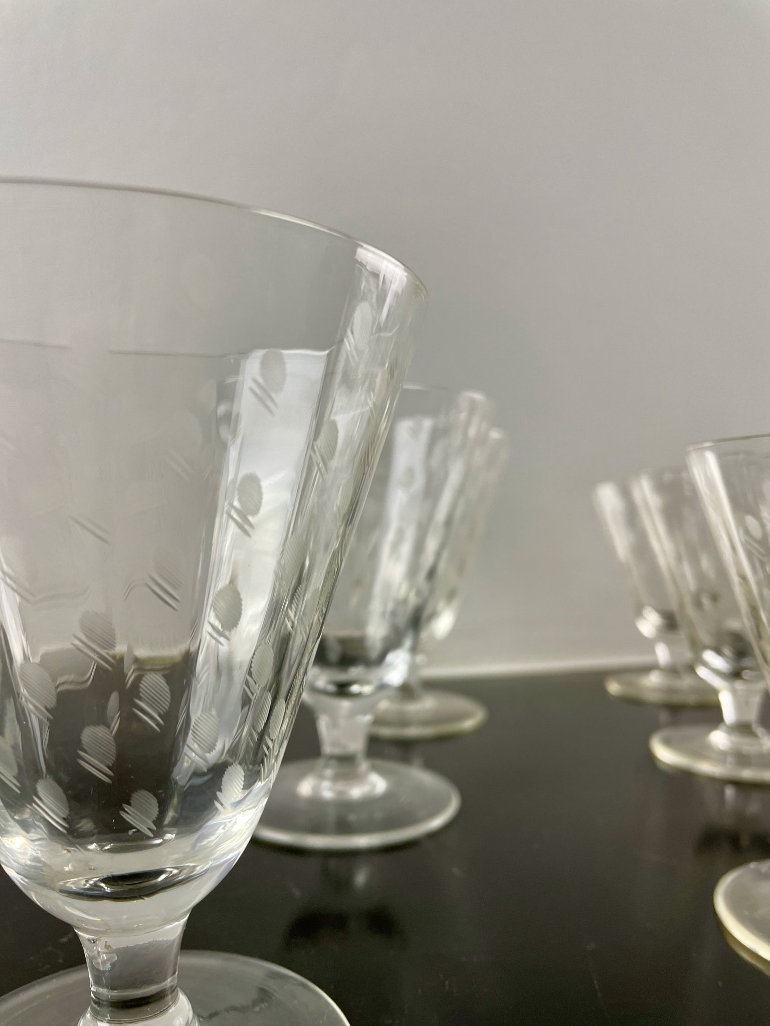 Service de verres ciselés
